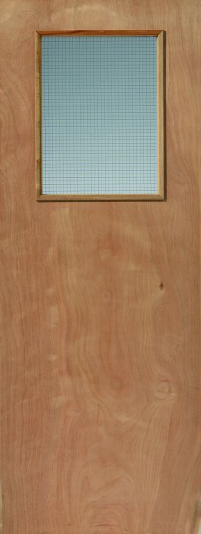 JB Kind Plywood Flush Firedoor with 1 Glazed Opening - 838 x 1981 x 44mm firedoor